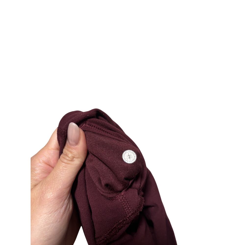 Lululemon Burgundy High-Rise Crop Leggings Size 2 - Picture 7 of 7